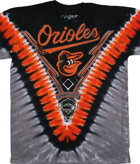 liquid blue Baltimore Orioles V Tie-Dye T-Shirt