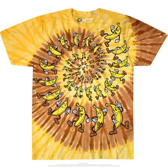 Liquid Blue Banana Spiral Tie-Dye T-Shirt