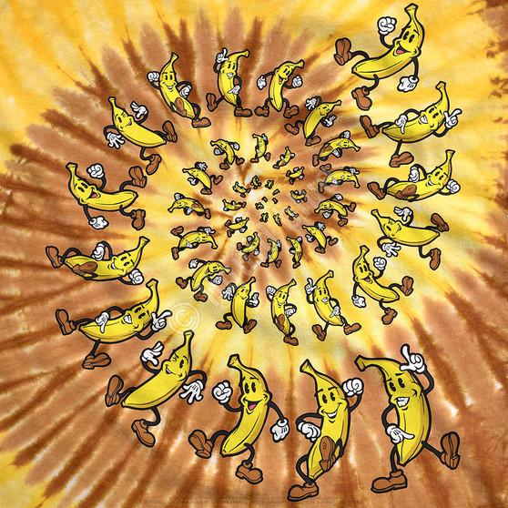 Liquid Blue Banana Spiral Tie-Dye T-Shirt