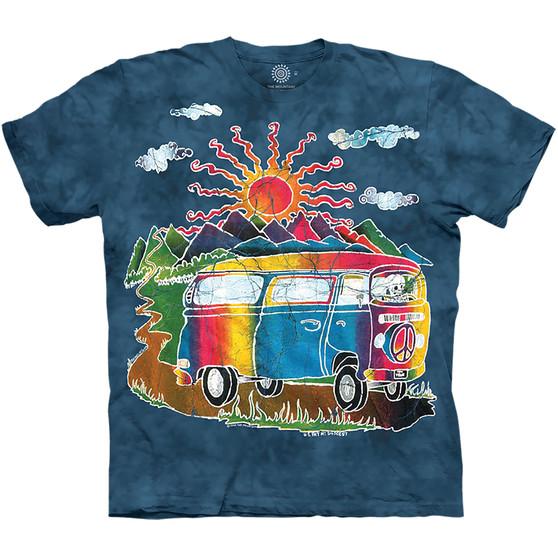 Liquid Blue Batik Tour Bus Classic Cotton T-Shirt