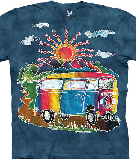 liquid blue Batik Tour Bus Classic Cotton T-Shirt