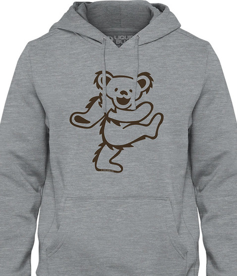 liquid blue Bear Line Art Hoodie