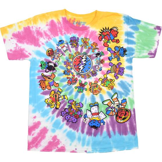 Liquid Blue Bears Through The Ages Tie-Dye T-Shirt