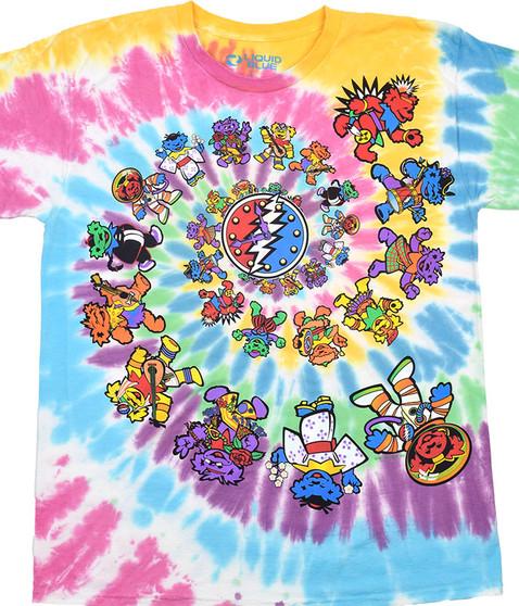 liquid blue Bears Through The Ages Tie-Dye T-Shirt