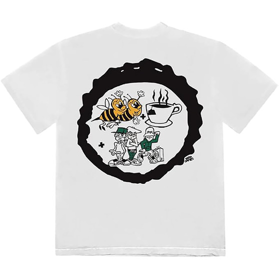 Liquid Blue Beastie Boys Bumble Bee White T-Shirt