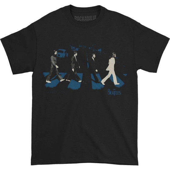Liquid Blue Beatles Abbey Stride Black T-Shirt