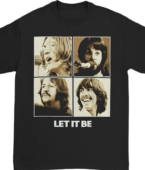 liquid blue Beatles Let It Be Black T-Shirt