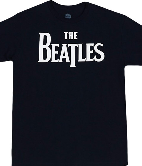 Liquid Blue Beatles Logo Black T-Shirt