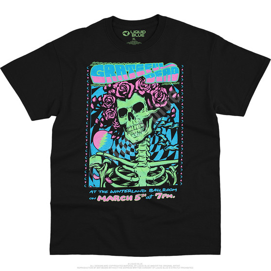 Liquid Blue Bertha Blacklight Black T-Shirt