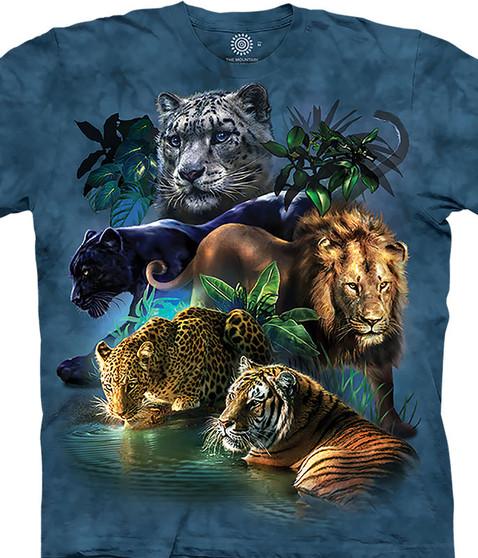 liquid blue Big Cats Jungle Kids' T-Shirt