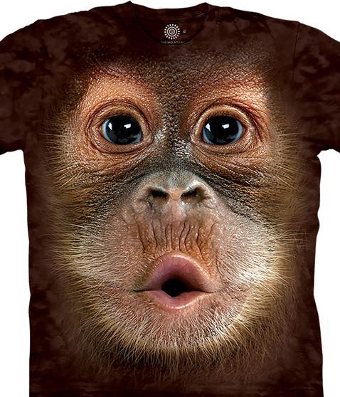liquid blue Big Face Baby Orangutan Kids' T-Shirt