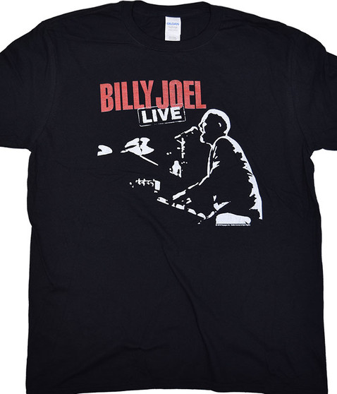 liquid blue Billy Joel 81 Tour Black T-Shirt
