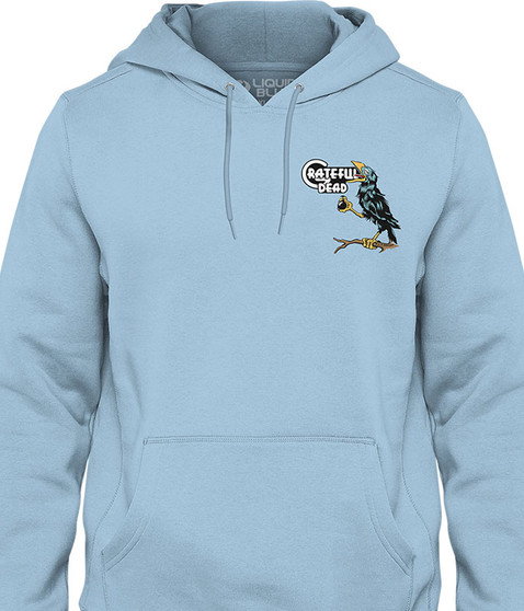 liquid blue Bird Song Chest Hoodie