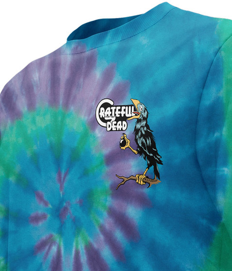 liquid blue Bird Song Chest T-Shirt