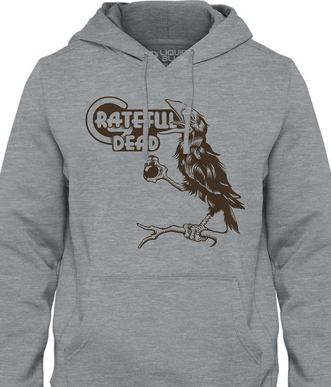 liquid blue Bird Song Line Art Hoodie
