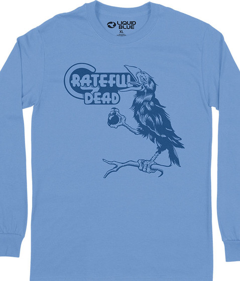 liquid blue Bird Song Line Art Long Sleeve T-Shirt