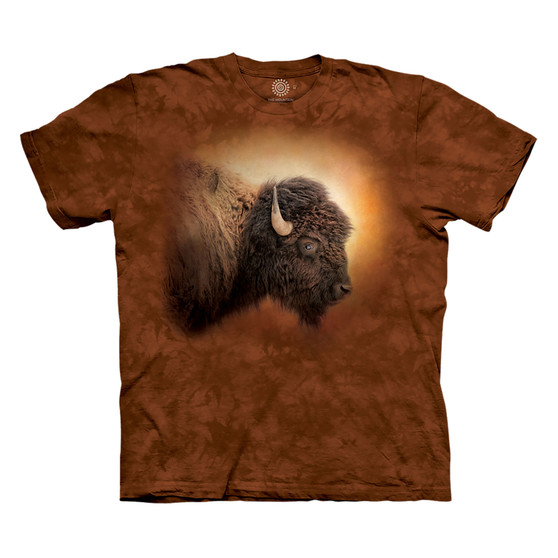 Liquid Blue Bison Sunset Classic Cotton T-Shirt