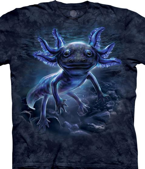 liquid blue Black Axolotl Classic Cotton T-Shirt