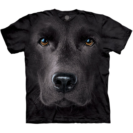 Liquid Blue Black Lab Face Classic Cotton T-Shirt