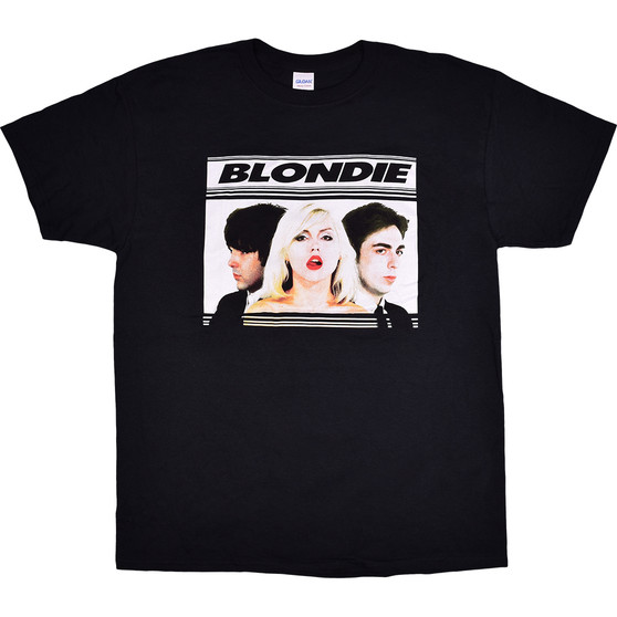 Liquid Blue Blondie Hot Lips Black T-Shirt