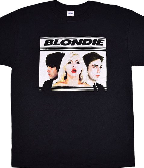 liquid blue Blondie Hot Lips Black T-Shirt