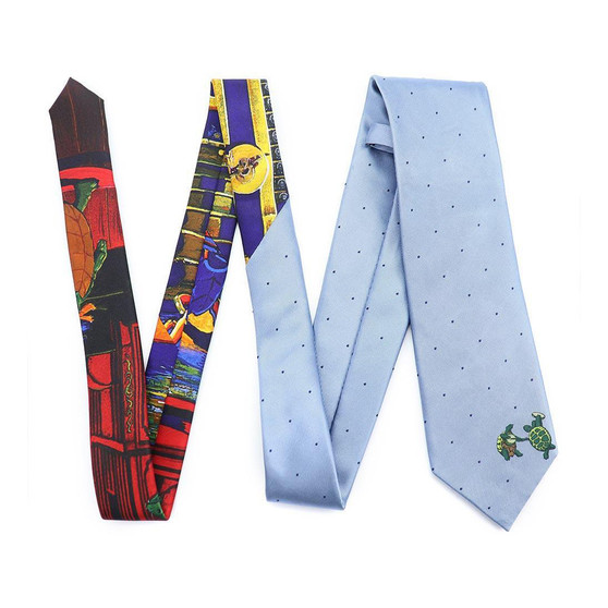 Liquid Blue Blue Dotted Terrapin Tie