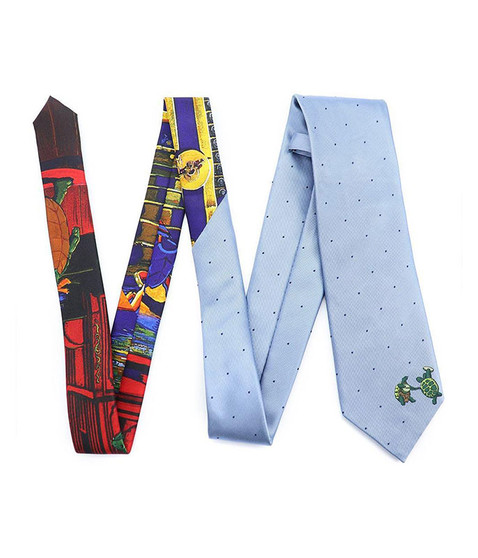 liquid blue Blue Dotted Terrapin Tie
