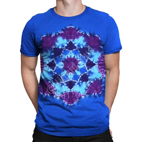 Liquid Blue Blue Mandala Unprinted Tie-Dye T-Shirt