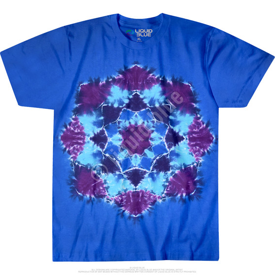 Liquid Blue Blue Mandala Unprinted Tie-Dye T-Shirt