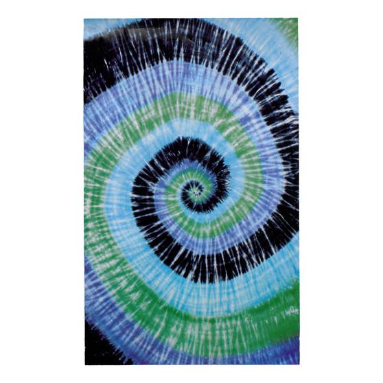 Liquid Blue Blue Spiral Tie-Dye Tapestry