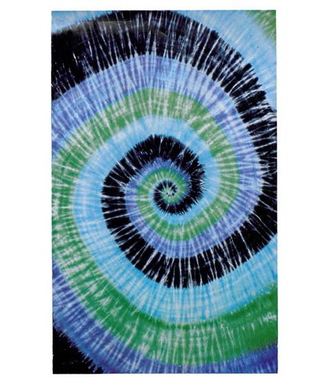 liquid blue Blue Spiral Tie-Dye Tapestry