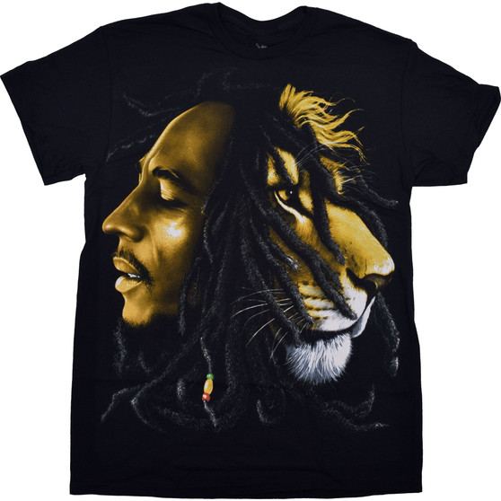 Liquid Blue Bob Marley Profiles Black T-Shirt