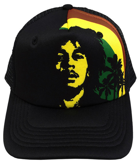 liquid blue Bob Marley Rise Up Trucker Hat