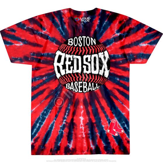 Liquid Blue Boston Red Sox Burst Tie-Dye T-Shirt