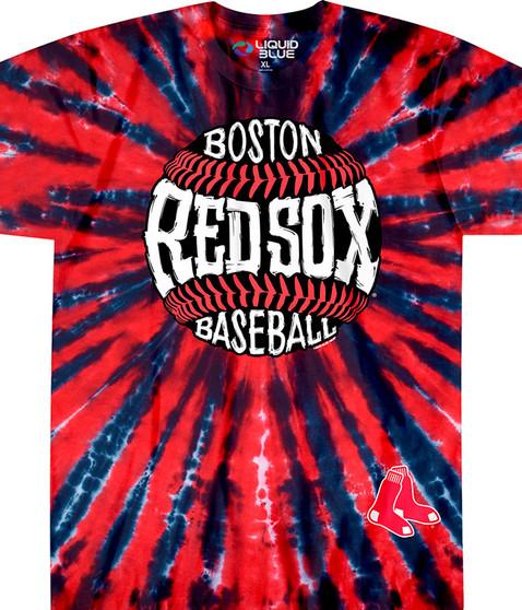 liquid blue Boston Red Sox Burst Tie-Dye T-Shirt
