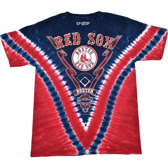 Liquid Blue Boston Red Sox V Tie-Dye T-Shirt