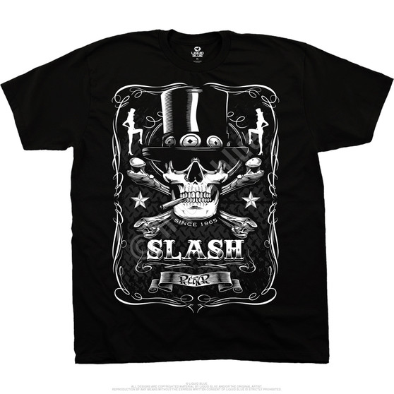 Liquid Blue Bottle Of Slash Black Athletic T-Shirt