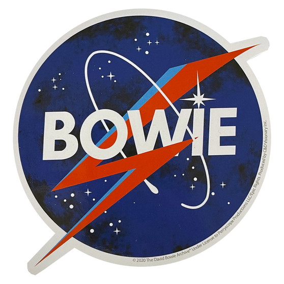 Liquid Blue Bowie Nasa Sticker