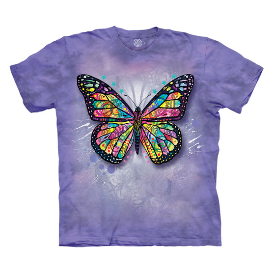 Liquid Blue Butterfly Classic Cotton T-Shirt