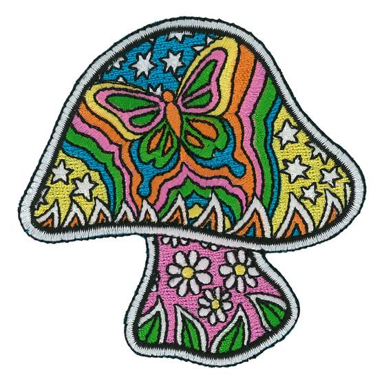 Liquid Blue Butterfly Mushroom Patch