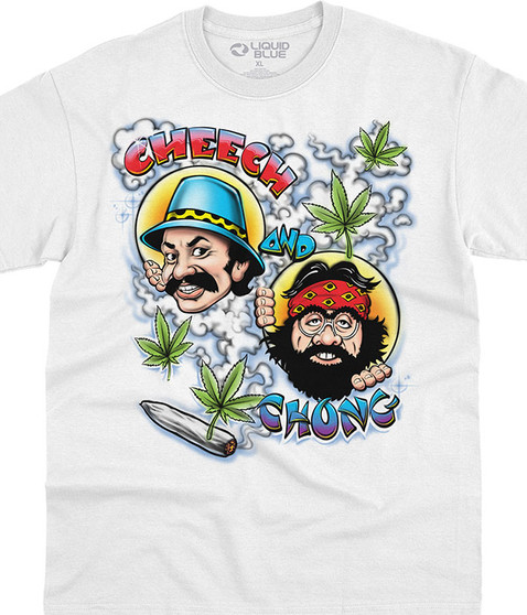 liquid blue C&C Airbrush White T-Shirt