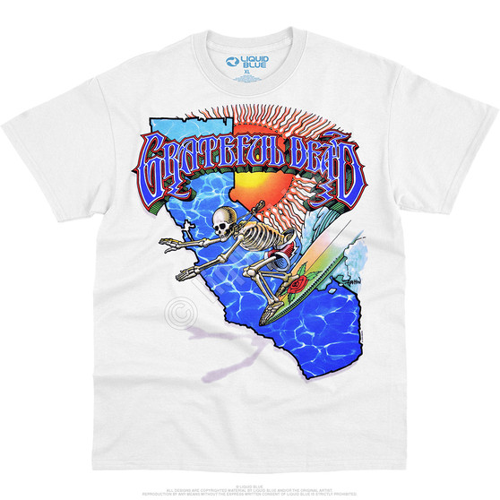 Liquid Blue California Surfer White T-Shirt