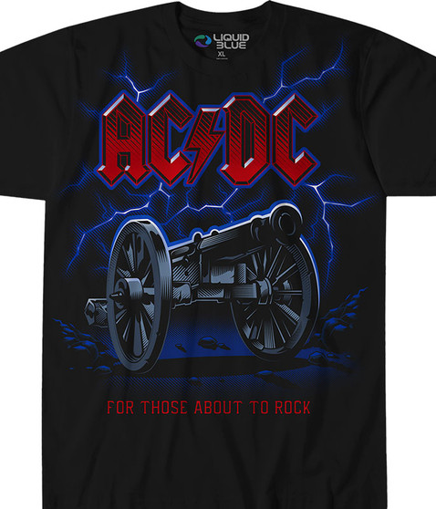 Liquid Blue Cannon Lightning Black T-Shirt