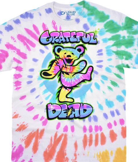 liquid blue Carnival Bear Tie-Dye T-Shirt