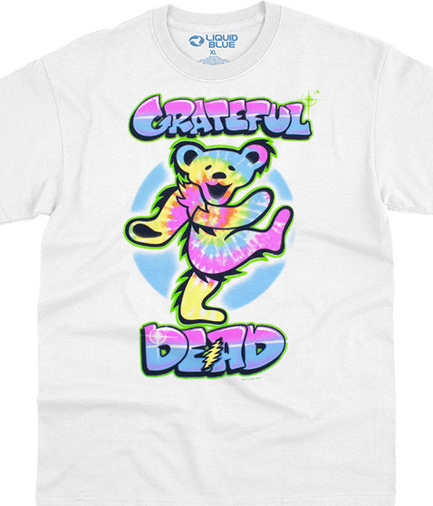 liquid blue Carnival Bear White T-Shirt