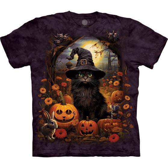 Liquid Blue Cat Witch Classic Cotton T-Shirt