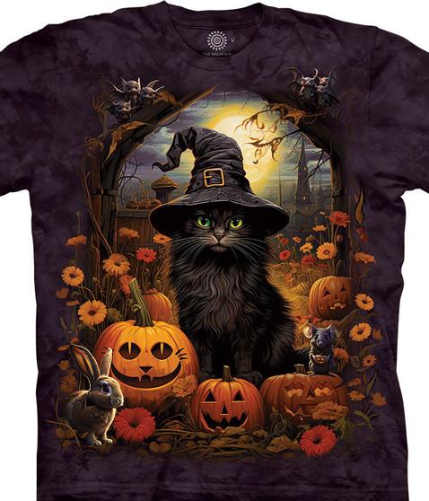 liquid blue Cat Witch Classic Cotton T-Shirt