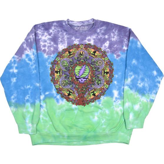 Liquid Blue Celtic Mandala Tie-Dye Sweatshirt