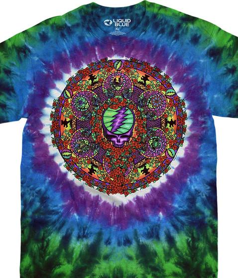 liquid blue Celtic Mandala Tie-Dye T-Shirt