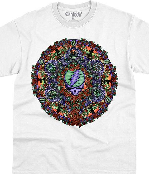 liquid blue Celtic Mandala White T-Shirt